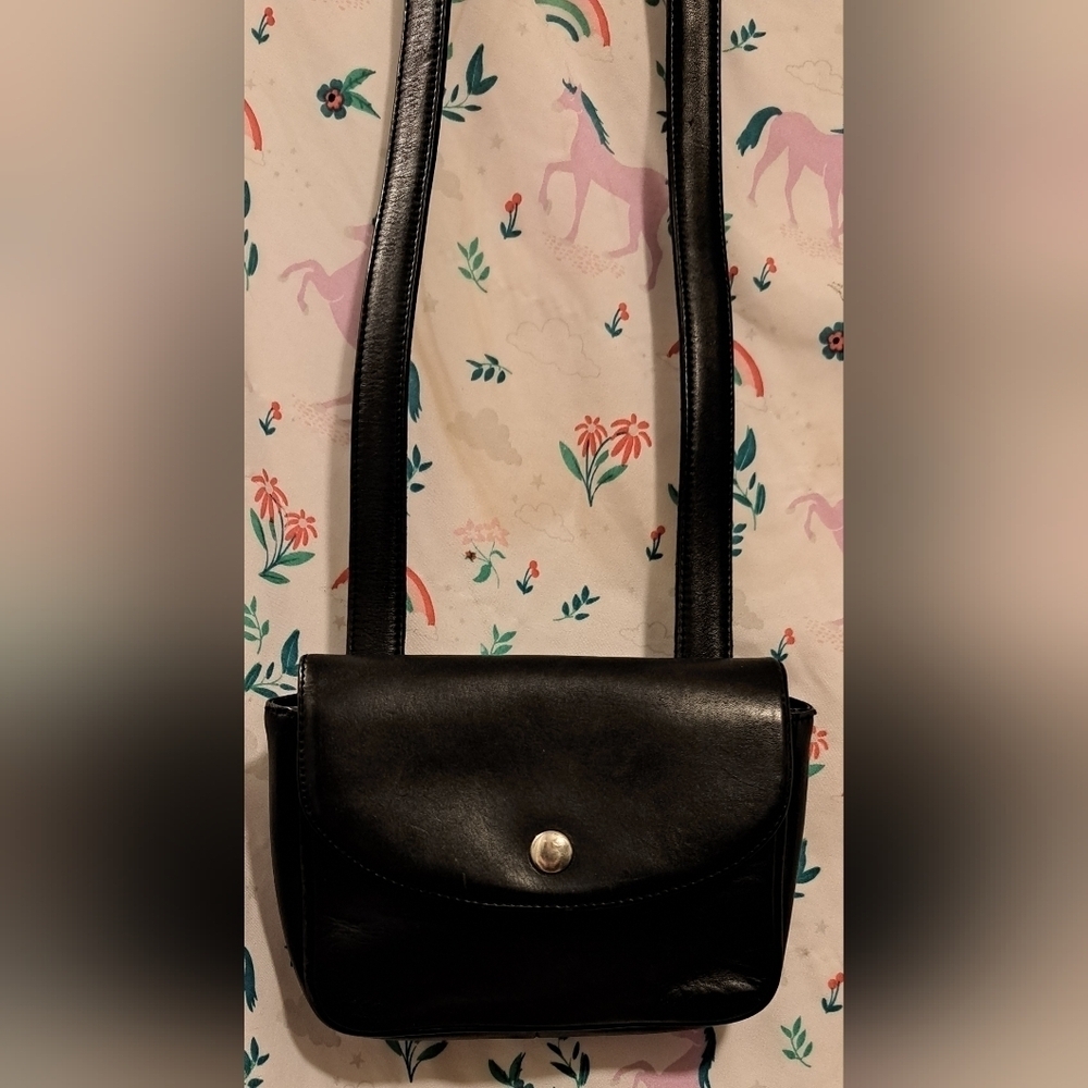 EUC Vintage Sonia Rykiel Black Leather Quiet Luxury Casual Everyday Boho Purse